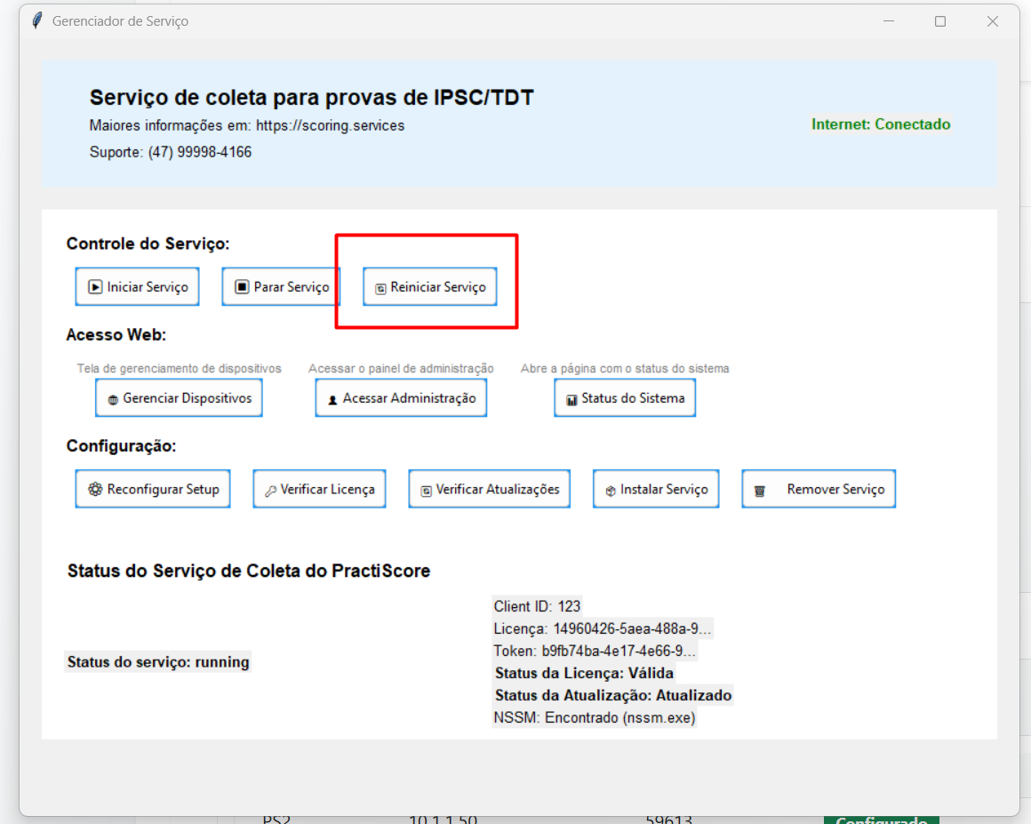 Restart service after adding devices